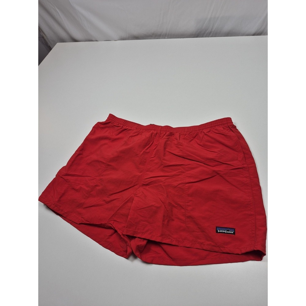 Patagonia Baggies Trunks Shorts Mens 2XL Red Solid Lined Elastic Waist Quick Dry
